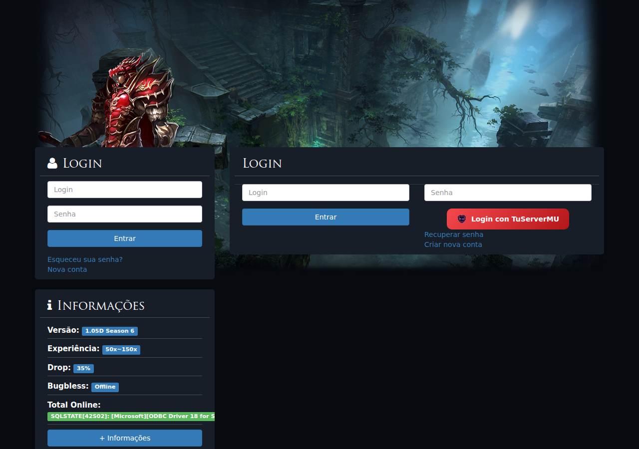 Login con TuServerMU for MuWeb Online