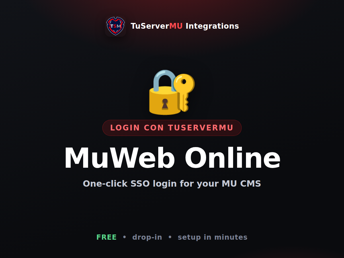 Login con TuServerMU for MuWeb Online