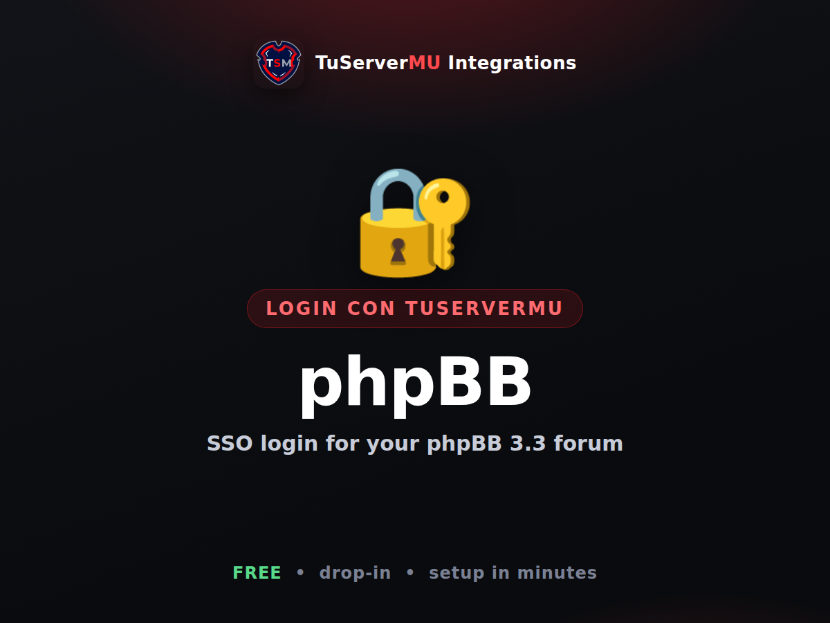 Login con TuServerMU for phpBB